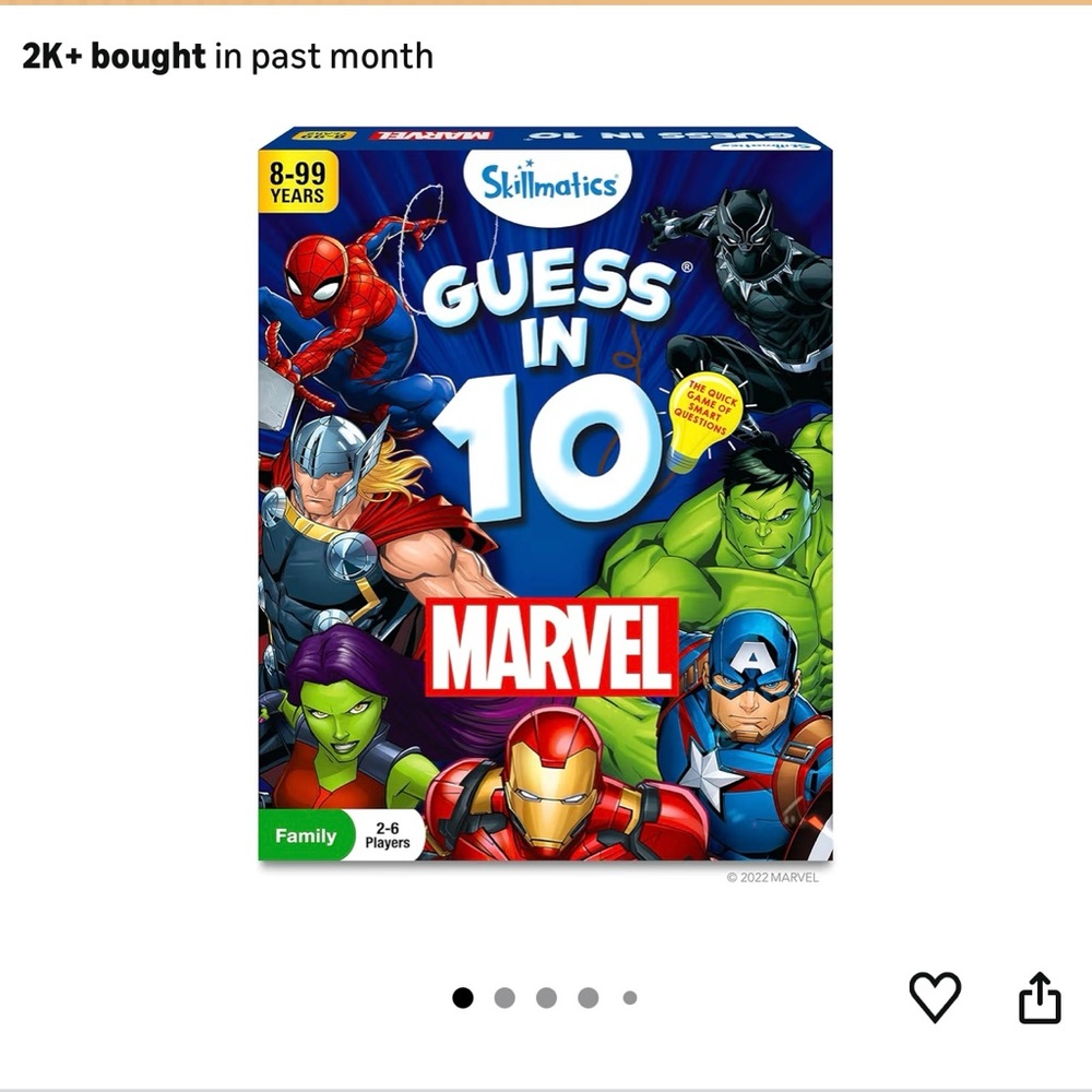 Marvel Guess in 10 Game with Red and Blue